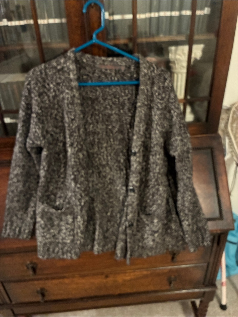 Feel The Piece Marled Gray Open-Front Cardigan